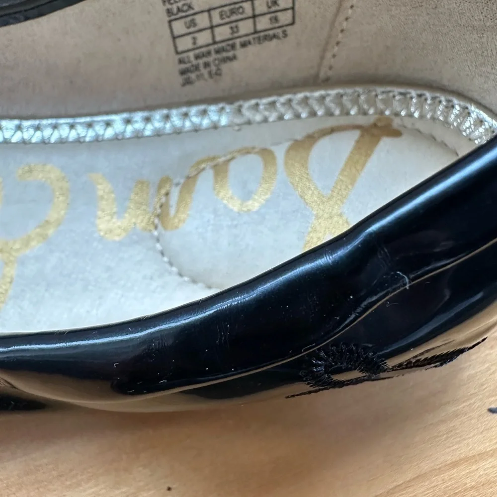 Sam Edelman Black Patent Dress Shoes with Bow
